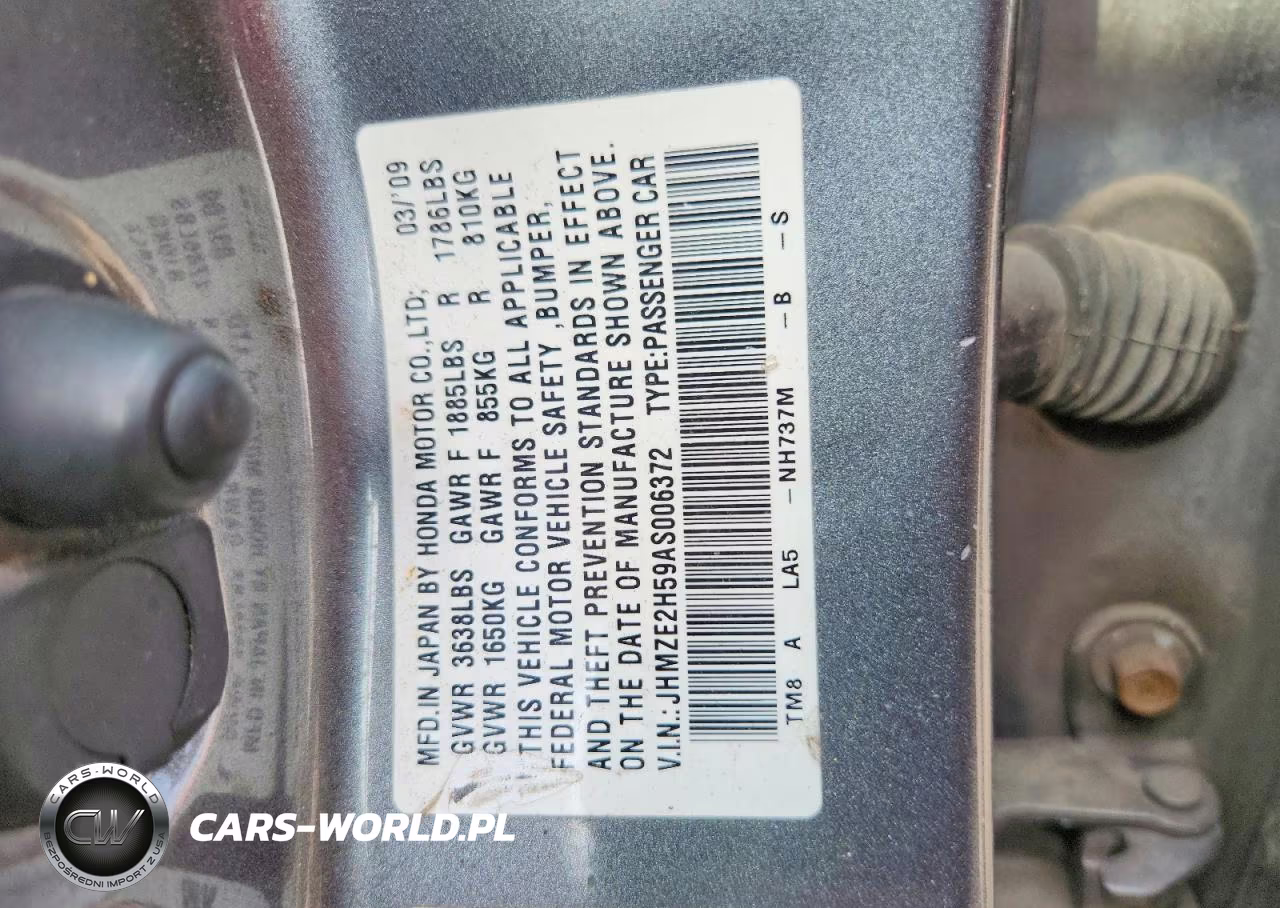 2010 Honda Insight Lx VIN:JHMZE2H59AS006372 - 12
