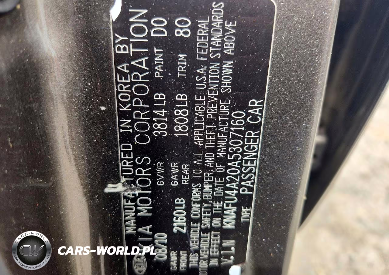 2010 Kia Forte Ex VIN:KNAFU4A20A5307160 - 12