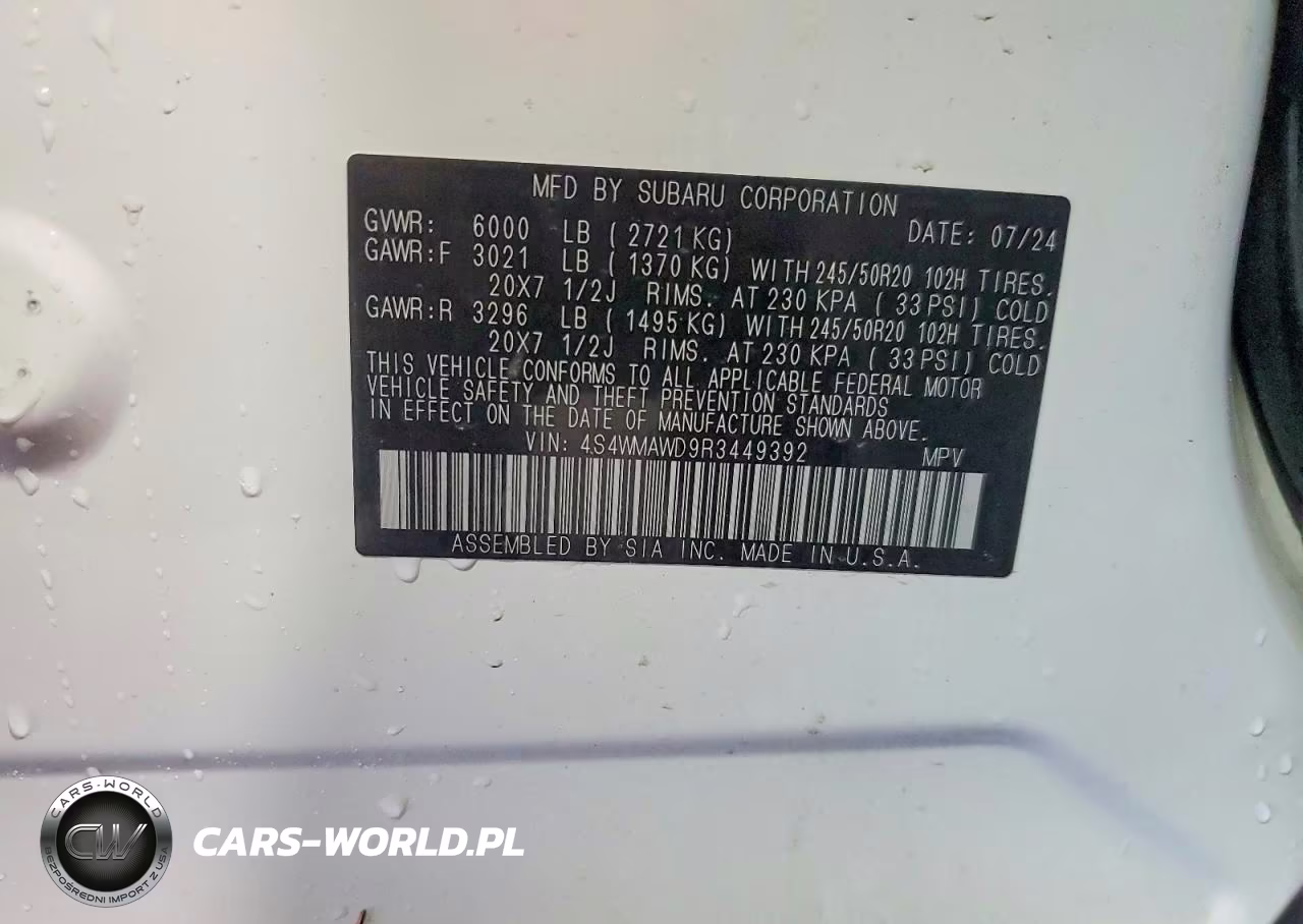 2024 Subaru Ascent Touring VIN:4S4WMAWD9R3449392 - 12