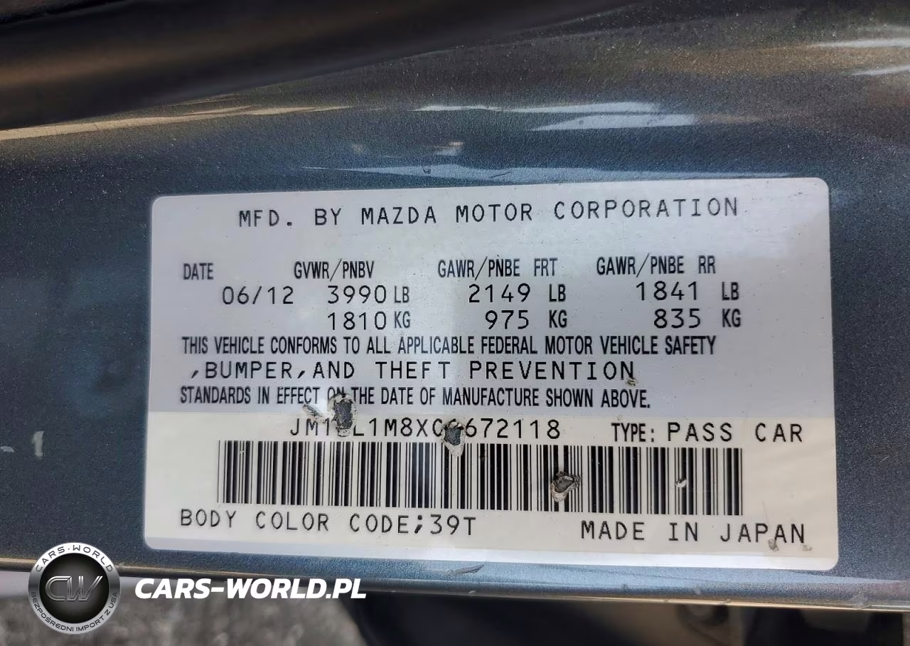 2012 Mazda 3 I VIN:JM1BL1M8XC1672118 - 13