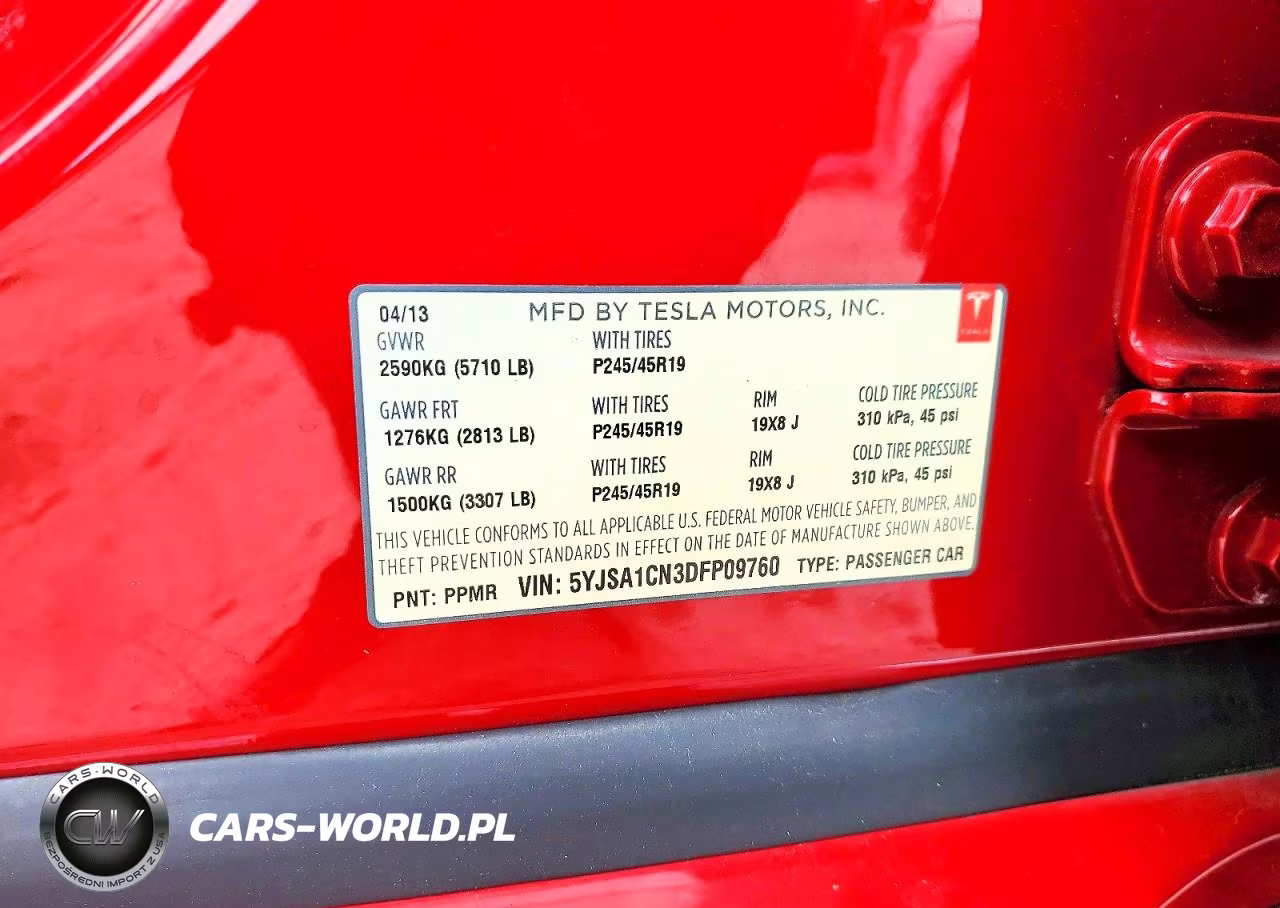 2013 Tesla Model S VIN:5YJSA1CN3DFP09760 - 12