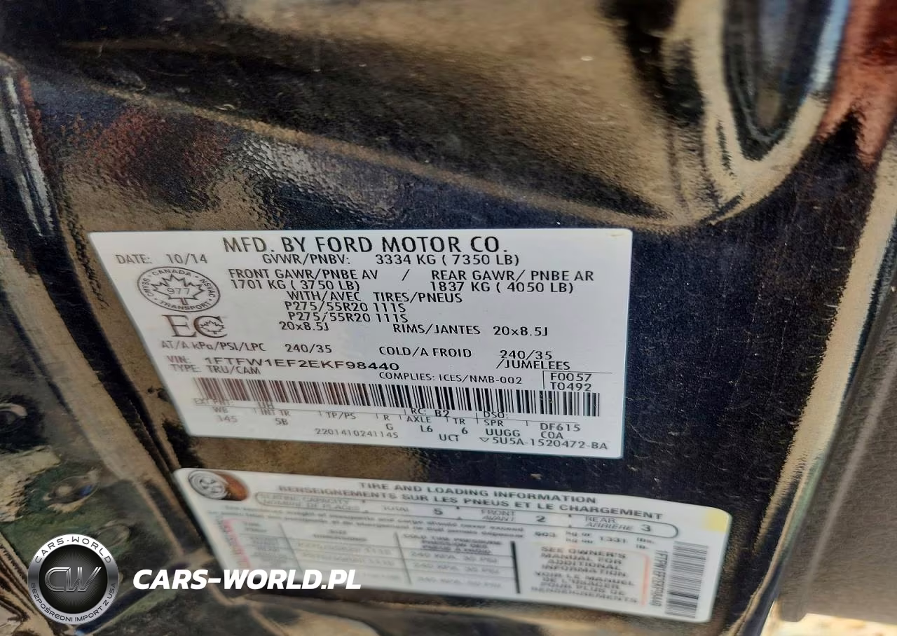 2014 Ford F150 Supercrew VIN:1FTFW1EF2EKF98440 - 12