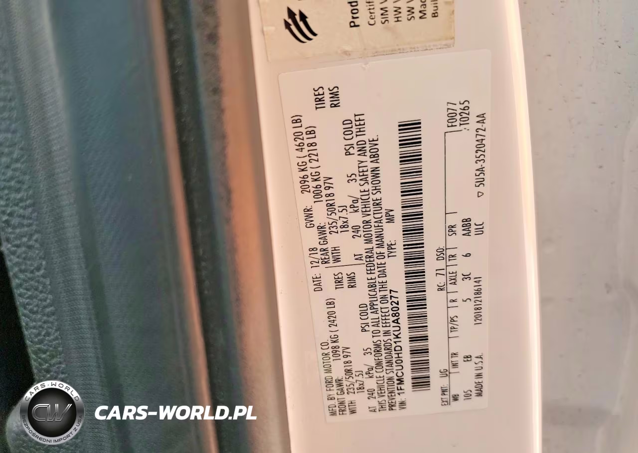 2019 Ford Escape Sel VIN:1FMCU0HD1KUA80277 - 13