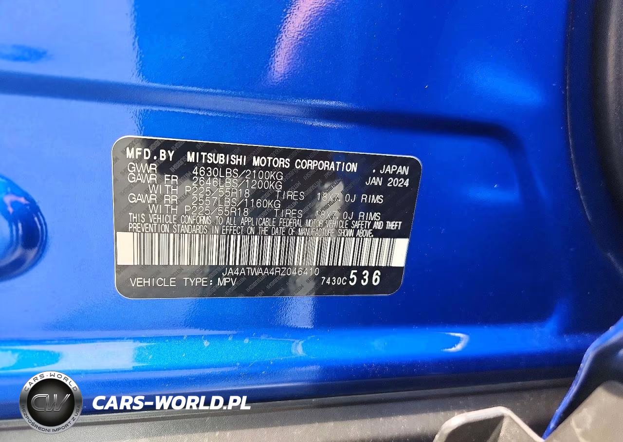 2024 Mitsubishi Eclipse Cross Se VIN:JA4ATWAA4RZ046410 - 13