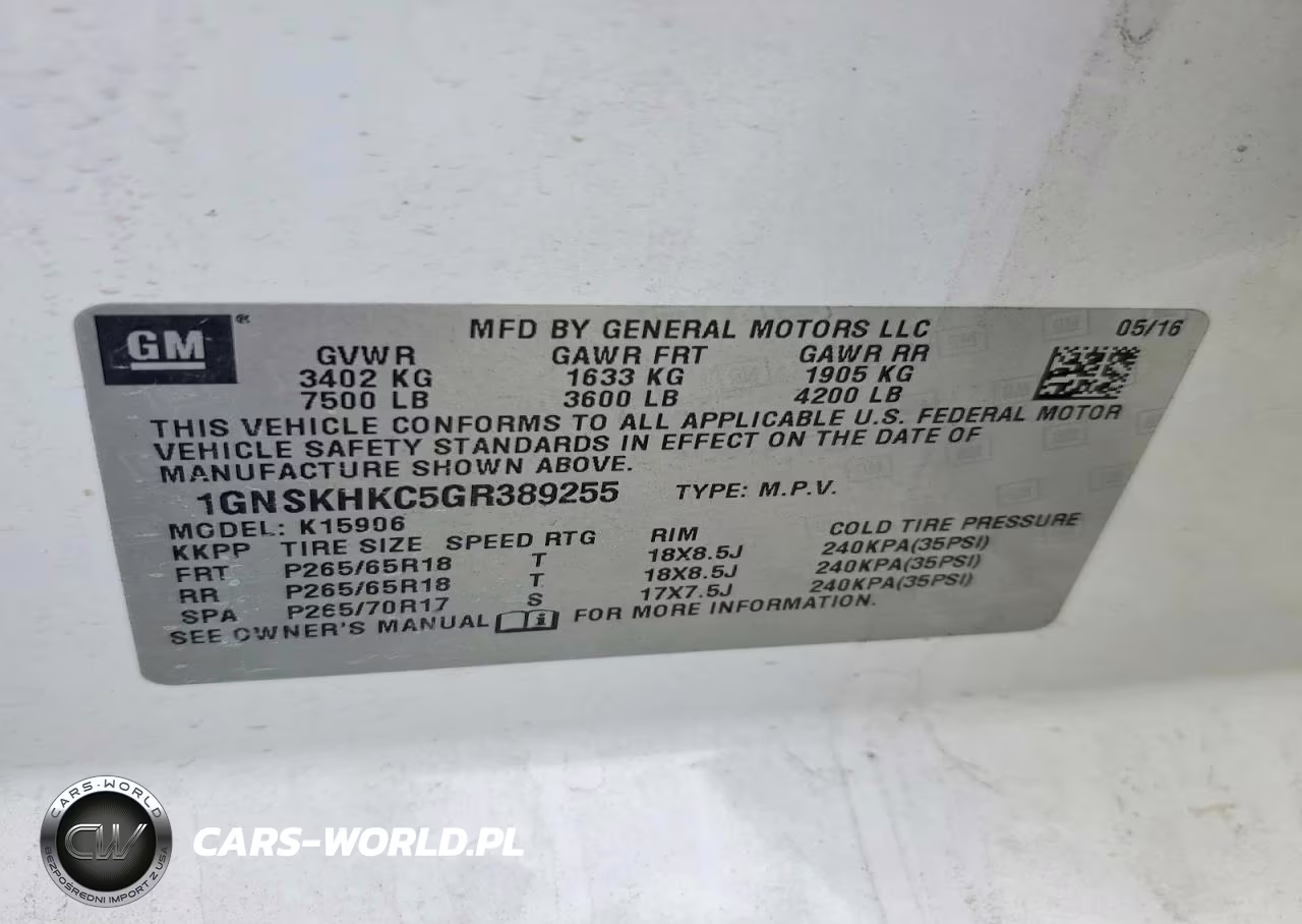 2016 Chevrolet Suburban K1500 Lt VIN:1GNSKHKC5GR389255 - 13