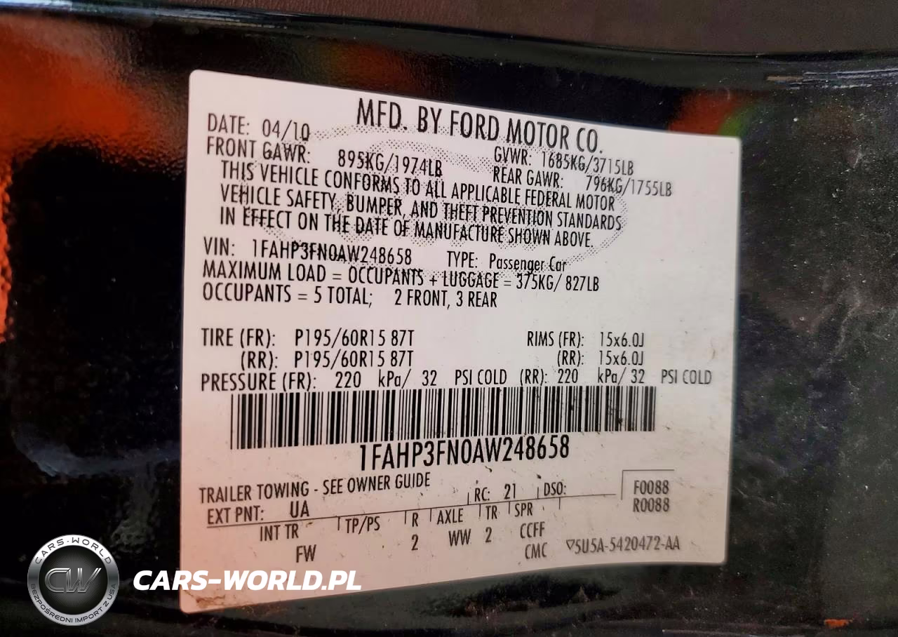 2010 Ford Focus Se VIN:1FAHP3FN0AW248658 - 12