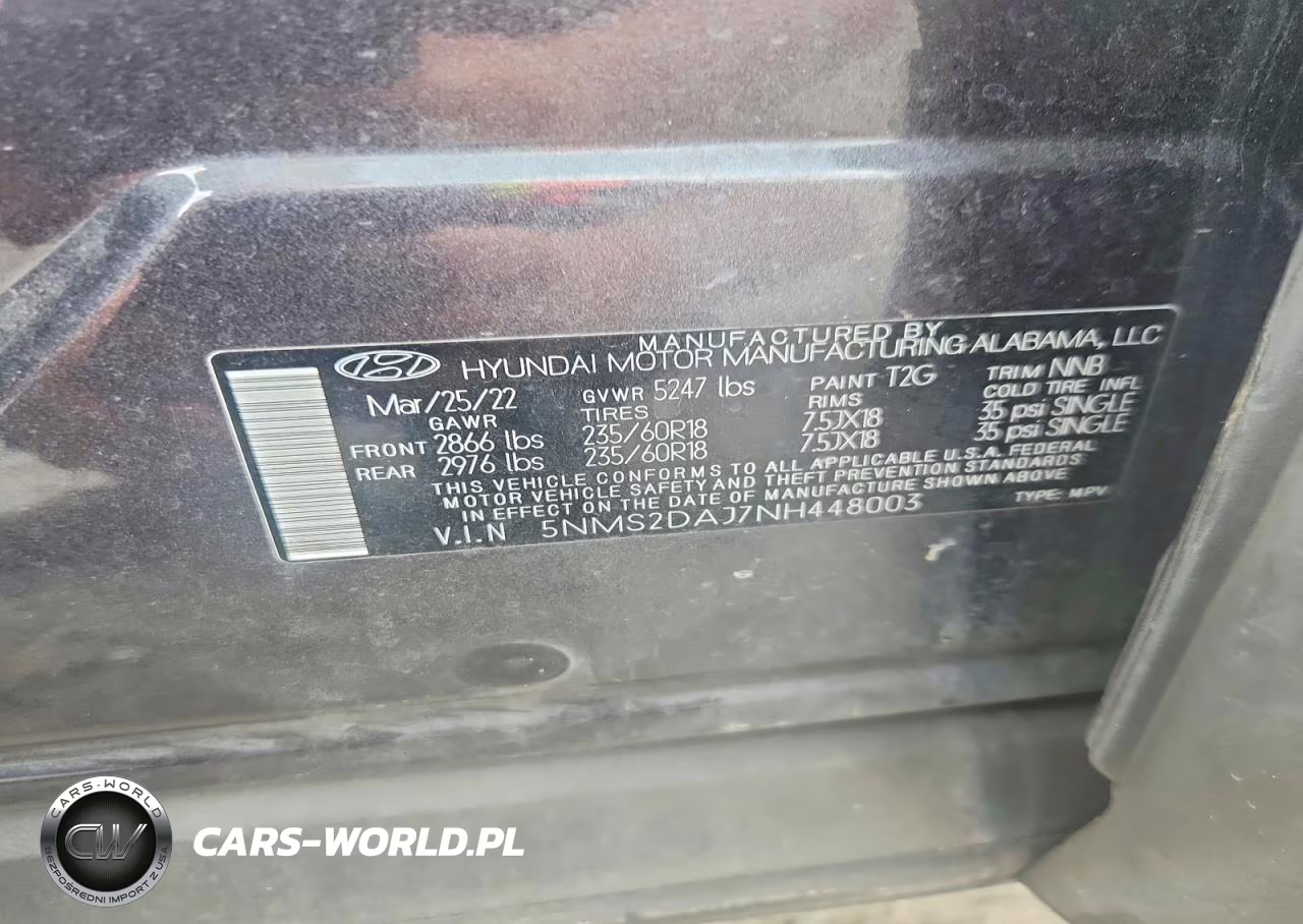 2022 Hyundai Santa Fe Sel VIN:5NMS2DAJ7NH448003 - 14