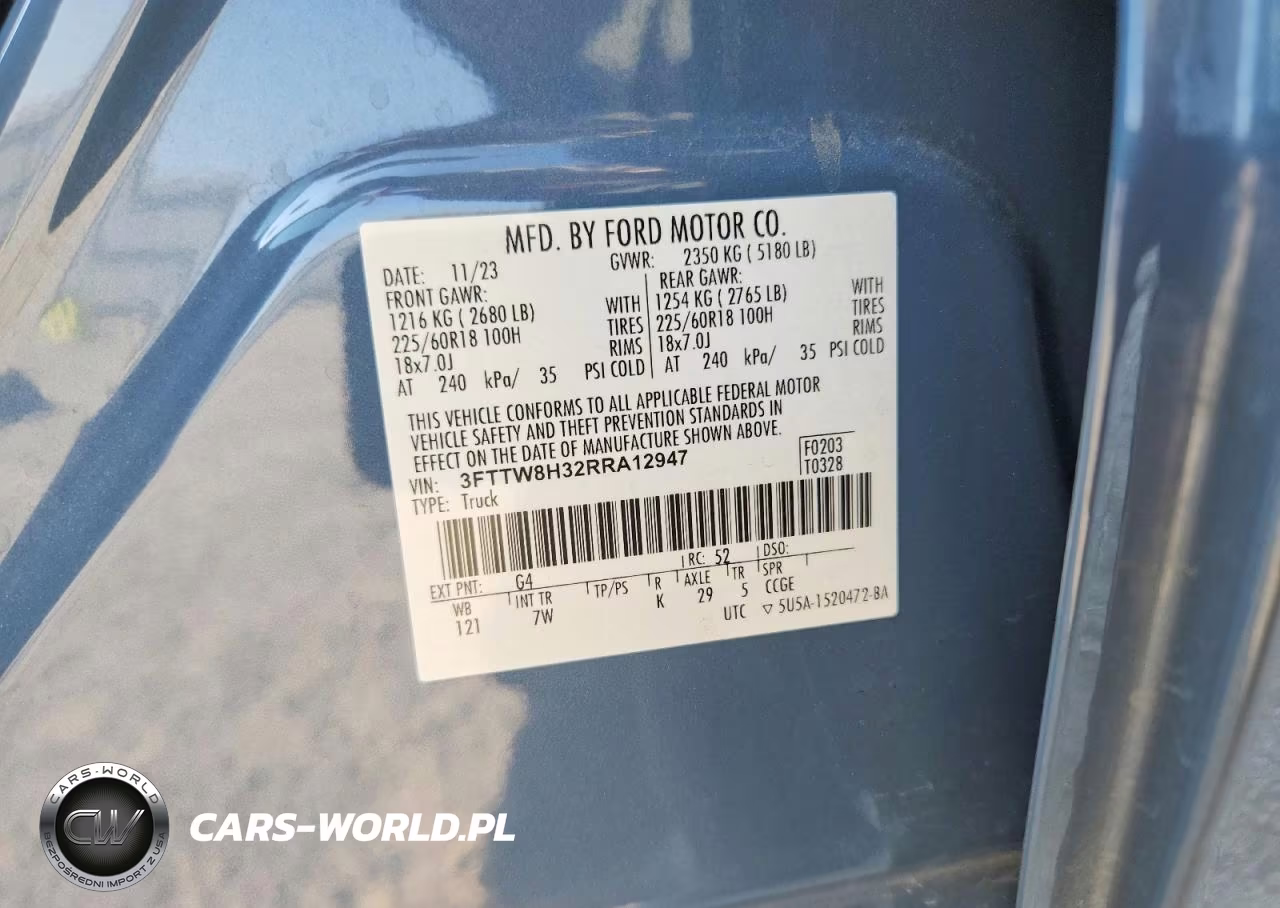 2024 Ford Maverick Xlt VIN:3FTTW8H32RRA12947 - 13