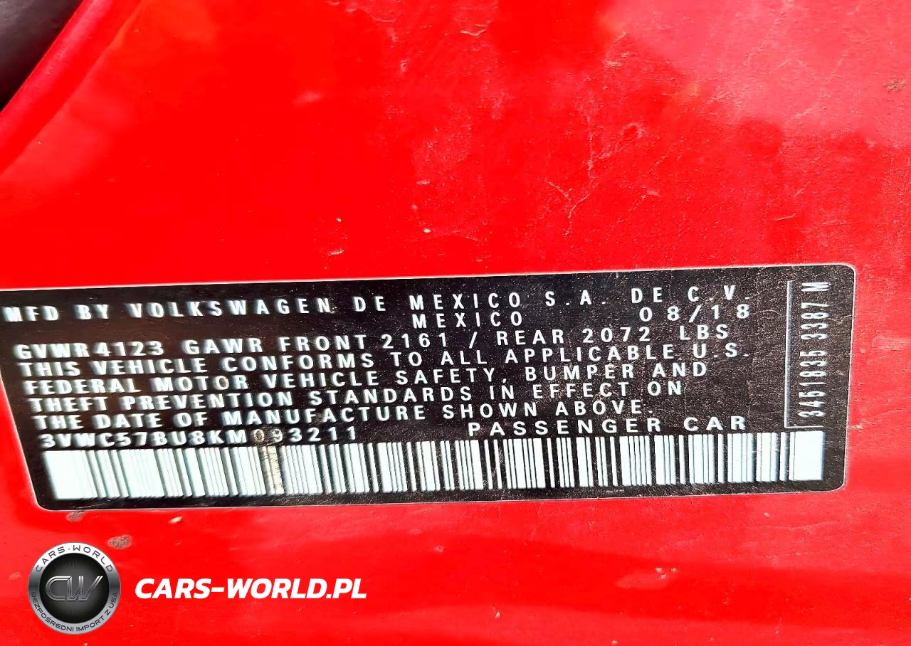 2019 Volkswagen Jetta S VIN:3VWC57BU8KM093211 - 12
