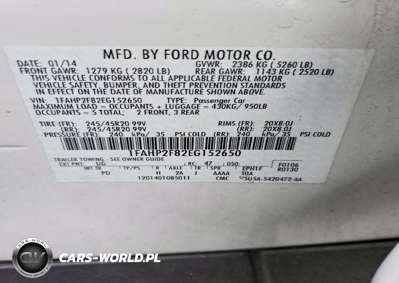 2014 Ford Taurus Limited VIN:1FAHP2F82EG152650 - 12