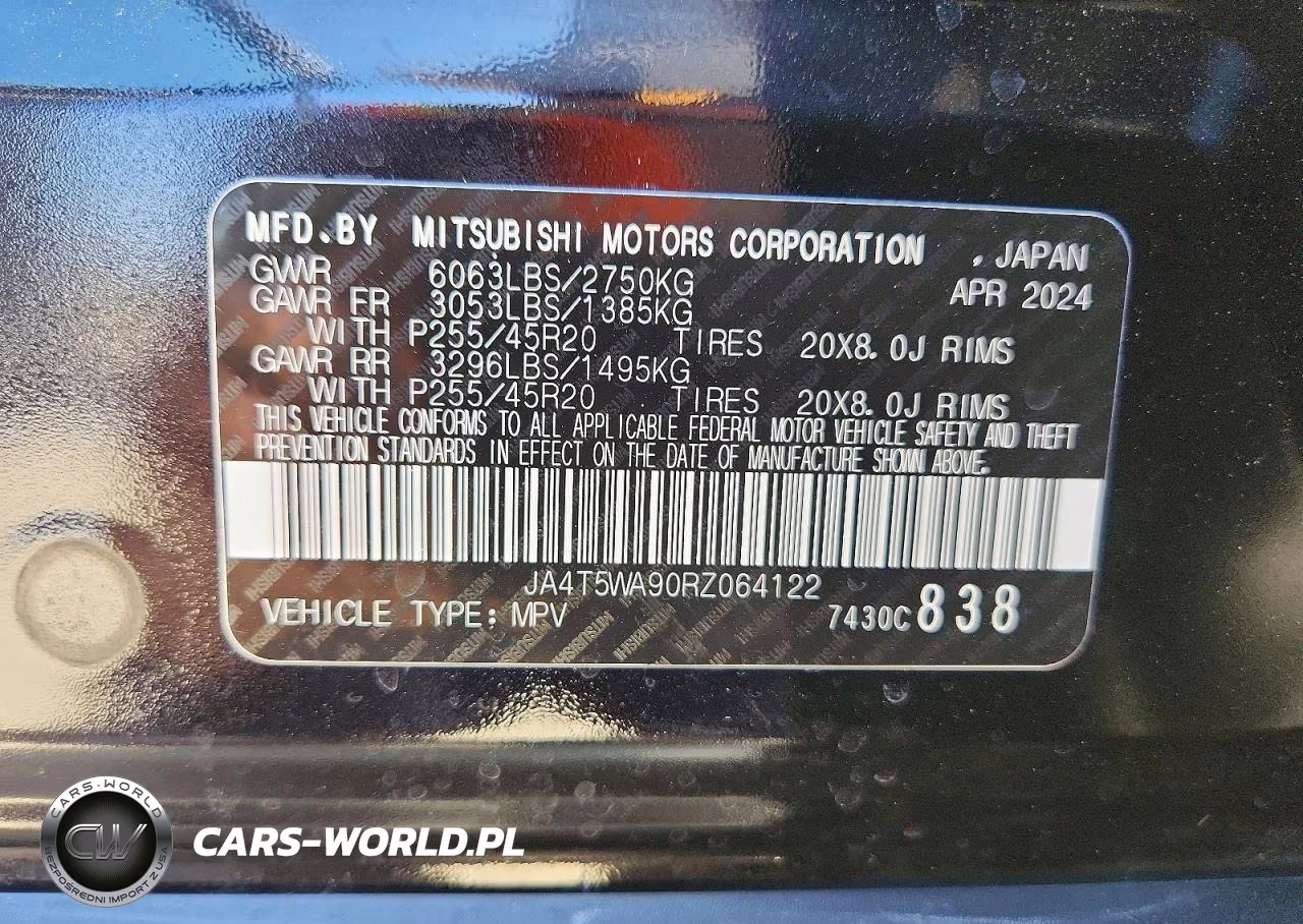2024 Mitsubishi Outlander Sel VIN:JA4T5WA90RZ064122 - 13
