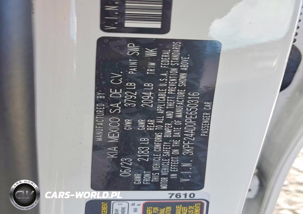 2023 Kia Forte Lxs VIN:3KPF24AD0PE650316 - 12