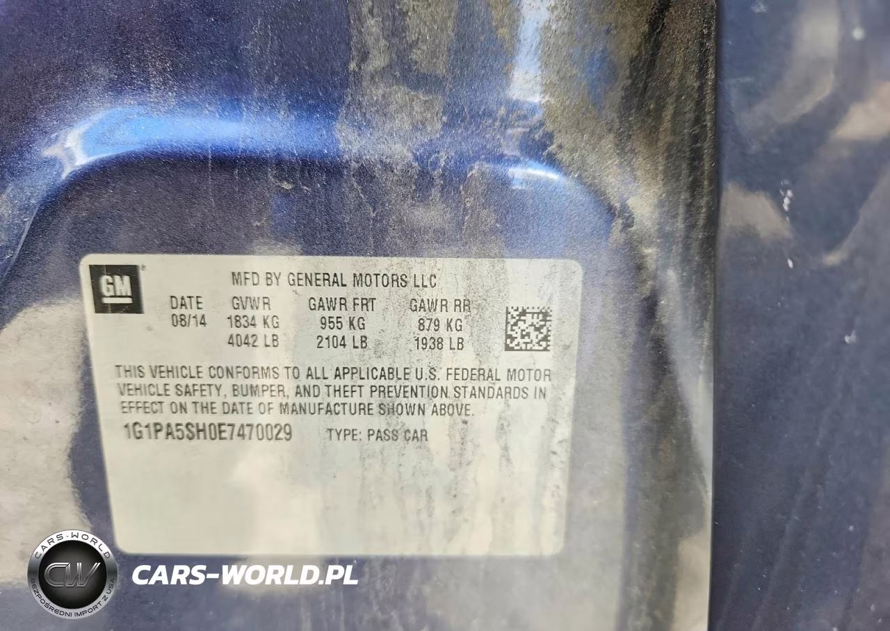2014 Chevrolet Cruze Ls VIN:1G1PA5SH0E7470029 - 13