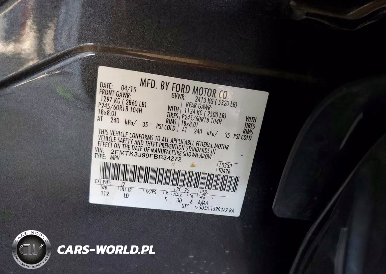2015 Ford Edge Sel VIN:2FMTK3J99FBB34272 - 12