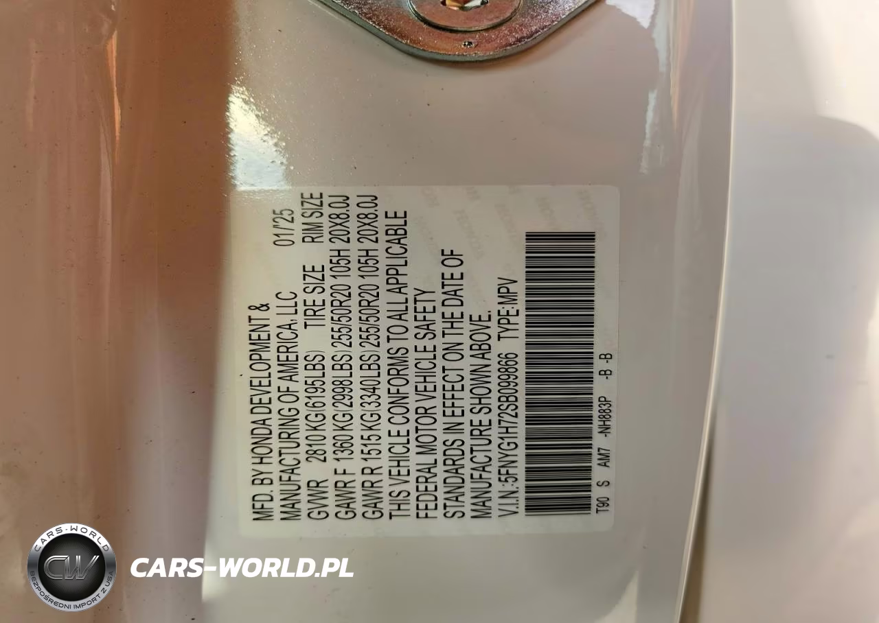 2025 Honda Pilot Touring VIN:5FNYG1H72SB099866 - 13