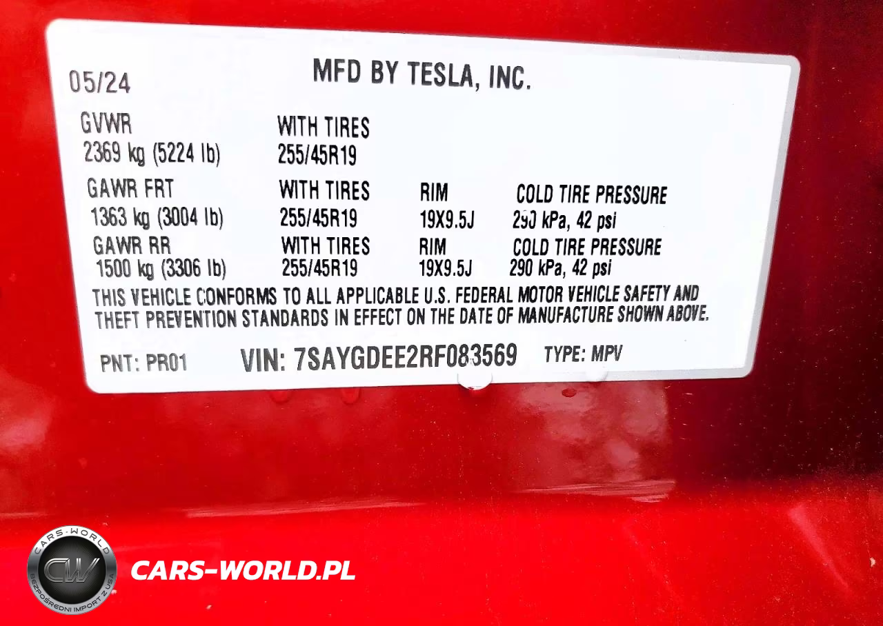 2024 Tesla Model Y VIN:7SAYGDEE2RF083569 - 12
