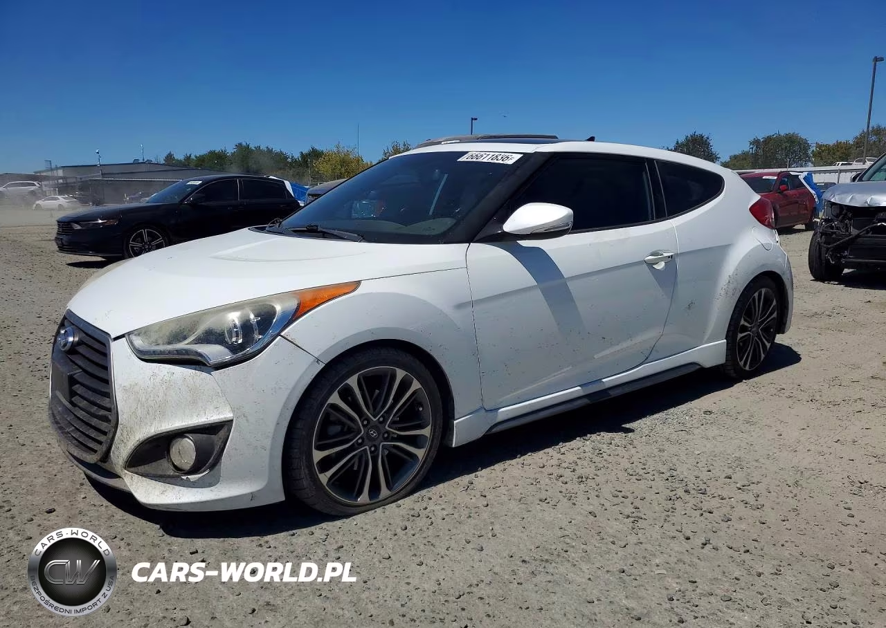 2016 Hyundai Veloster Turbo VIN:KMHTC6AE1GU293343 - 1