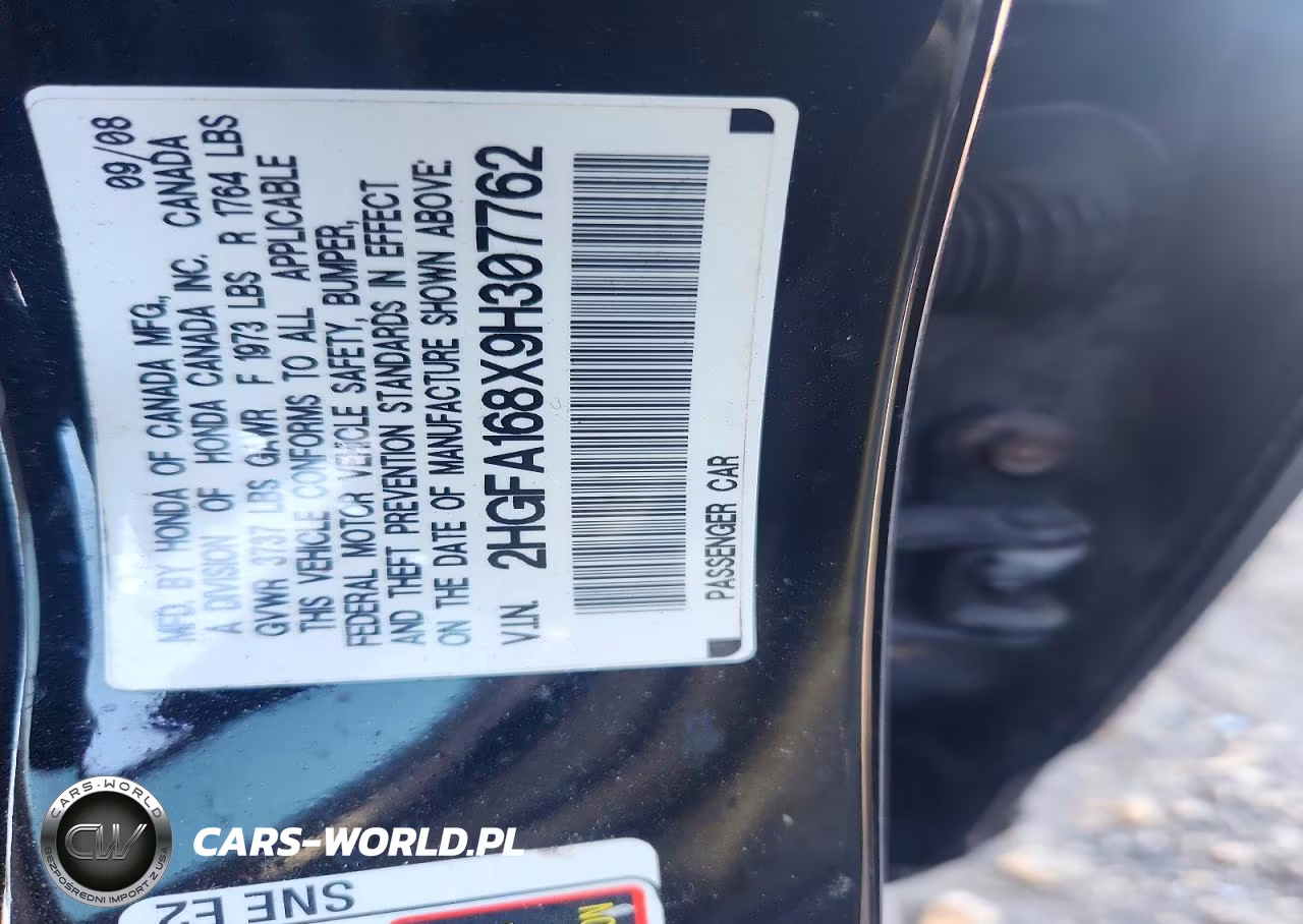 2009 Honda Civic Ex VIN:2HGFA168X9H307762 - 13