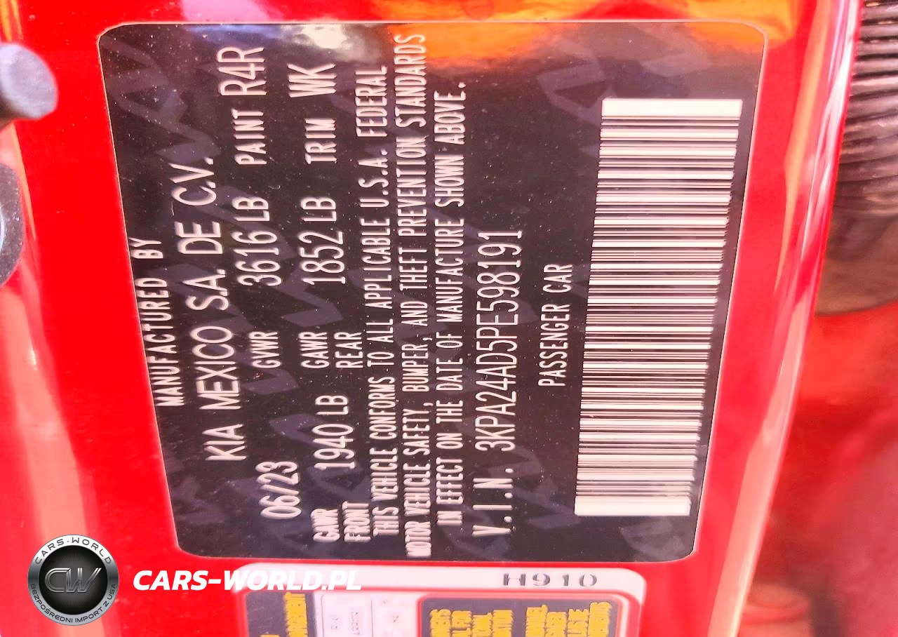 2023 Kia Rio S VIN:3KPA24AD5PE598191 - 12