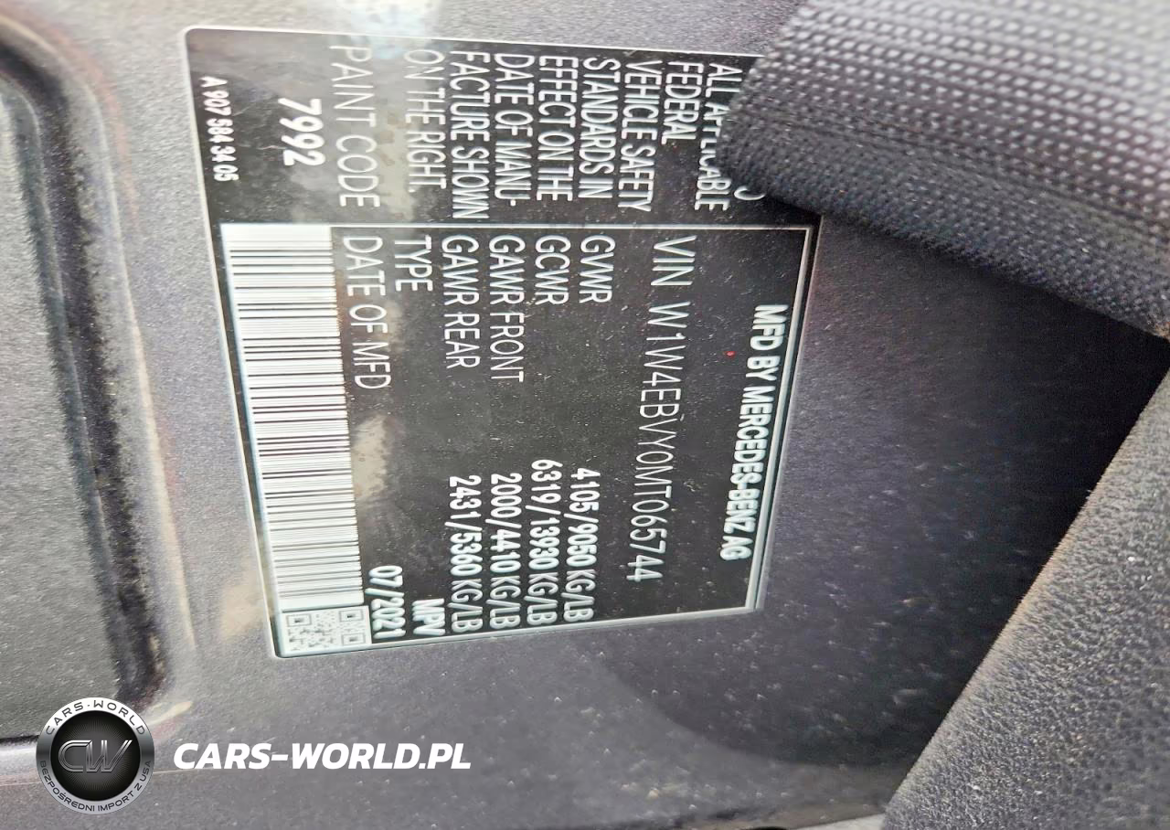 2021 Mercedes-Benz Sprinter 2500 VIN:W1W4EBVY0MT065744 - 14