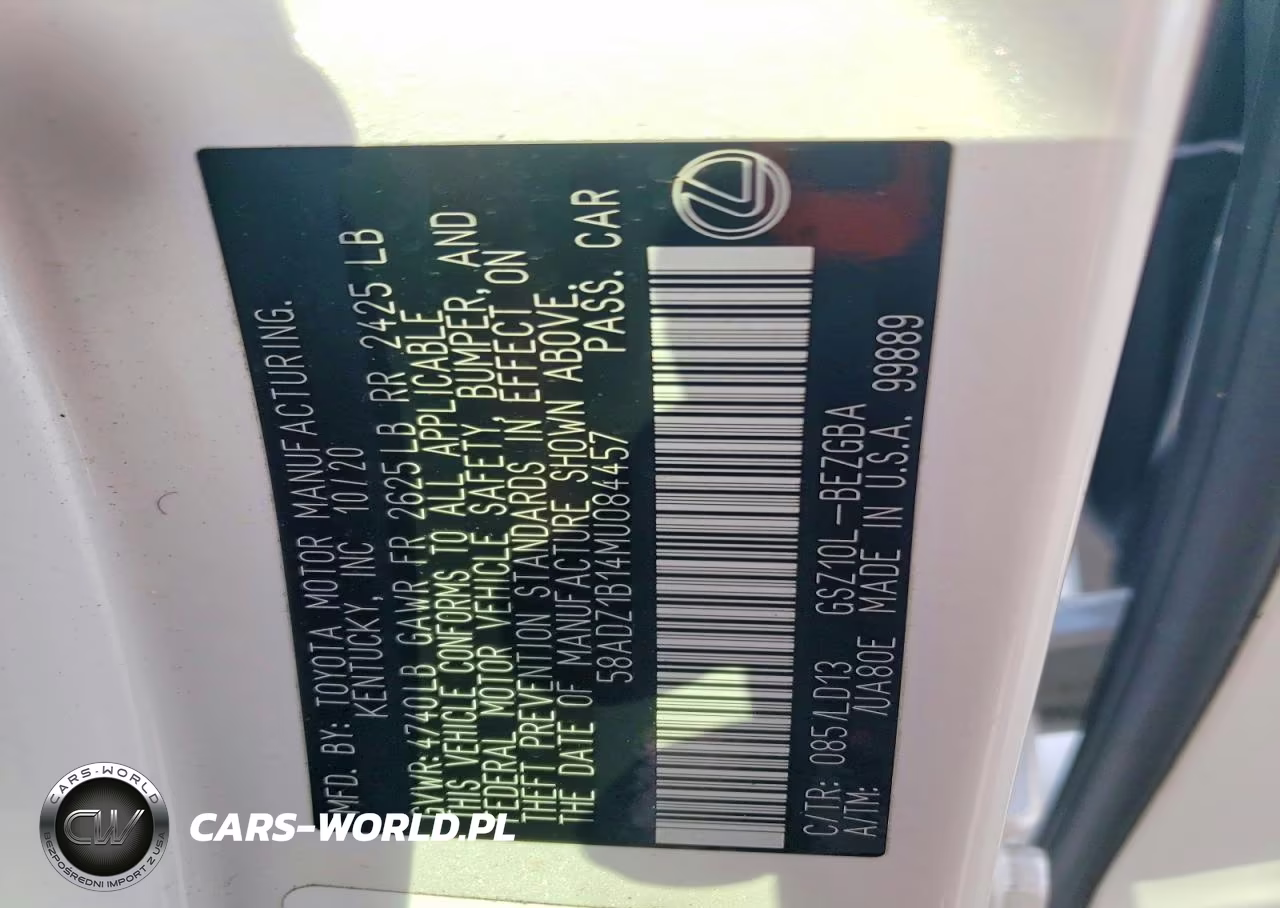 2021 Lexus Es 350 Base VIN:58ADZ1B14MU084457 - 12