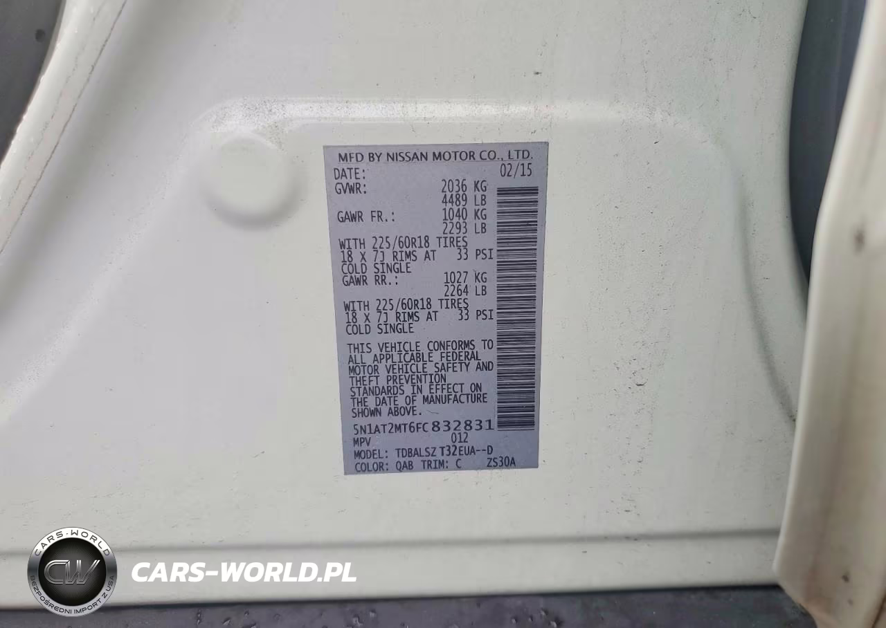 2015 Nissan Rogue Sl VIN:5N1AT2MT6FC832831 - 14