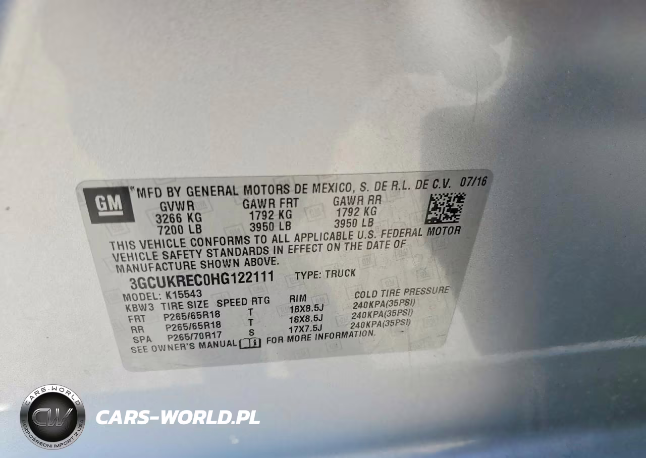 2017 Chevrolet Silverado K1500 Lt VIN:3GCUKREC0HG122111 - 12