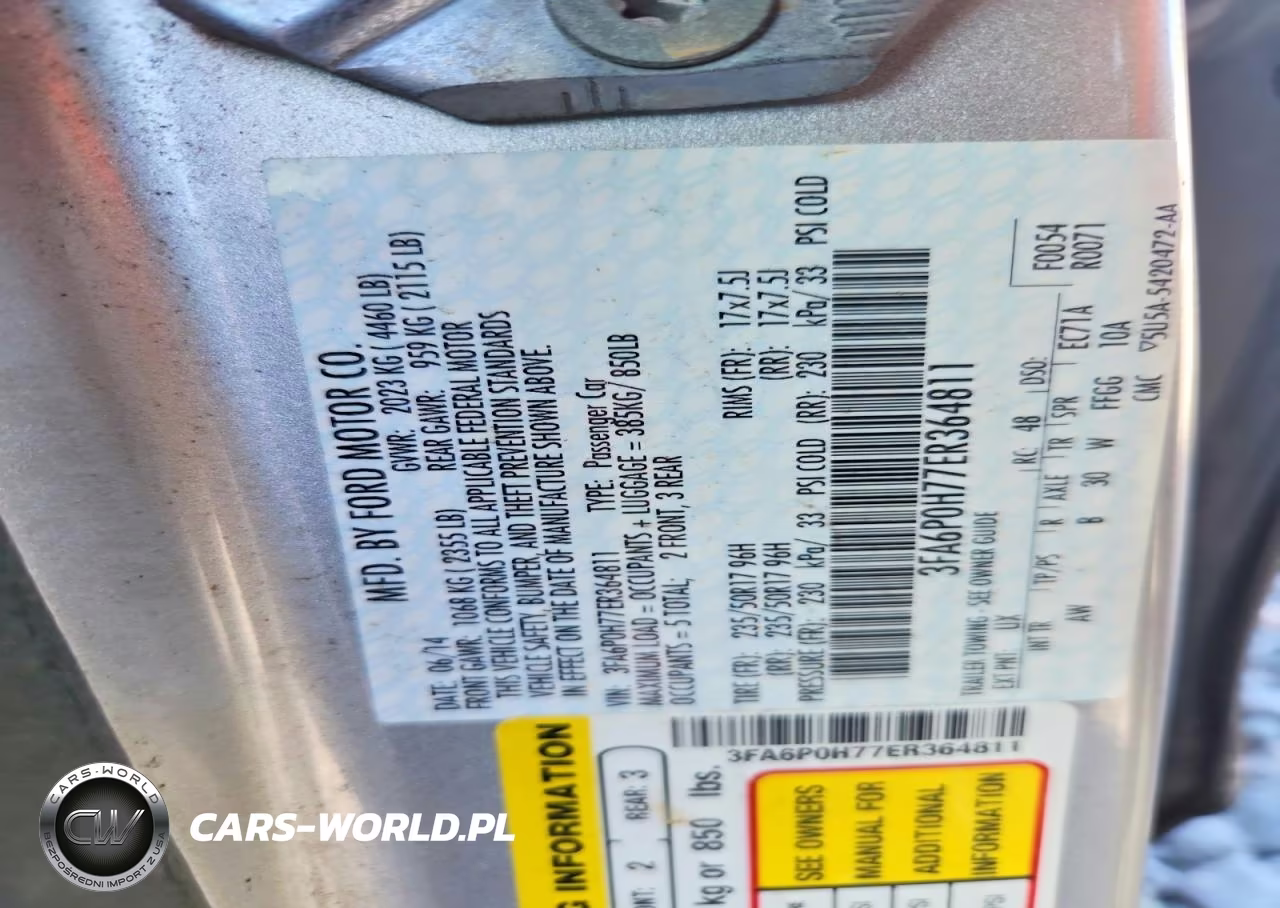 2014 Ford Fusion Se VIN:3FA6P0H77ER364811 - 12