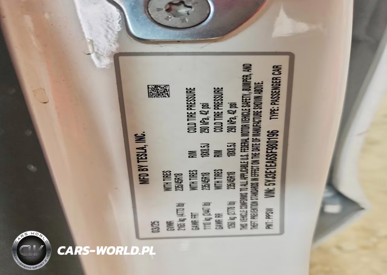 2025 Tesla Model 3 VIN:5YJ3E1EA6SF980196 - 14