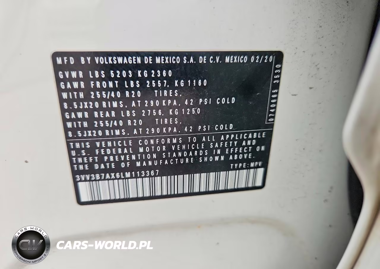 2020 Volkswagen Tiguan Se VIN:3VV3B7AX6LM113367 - 13