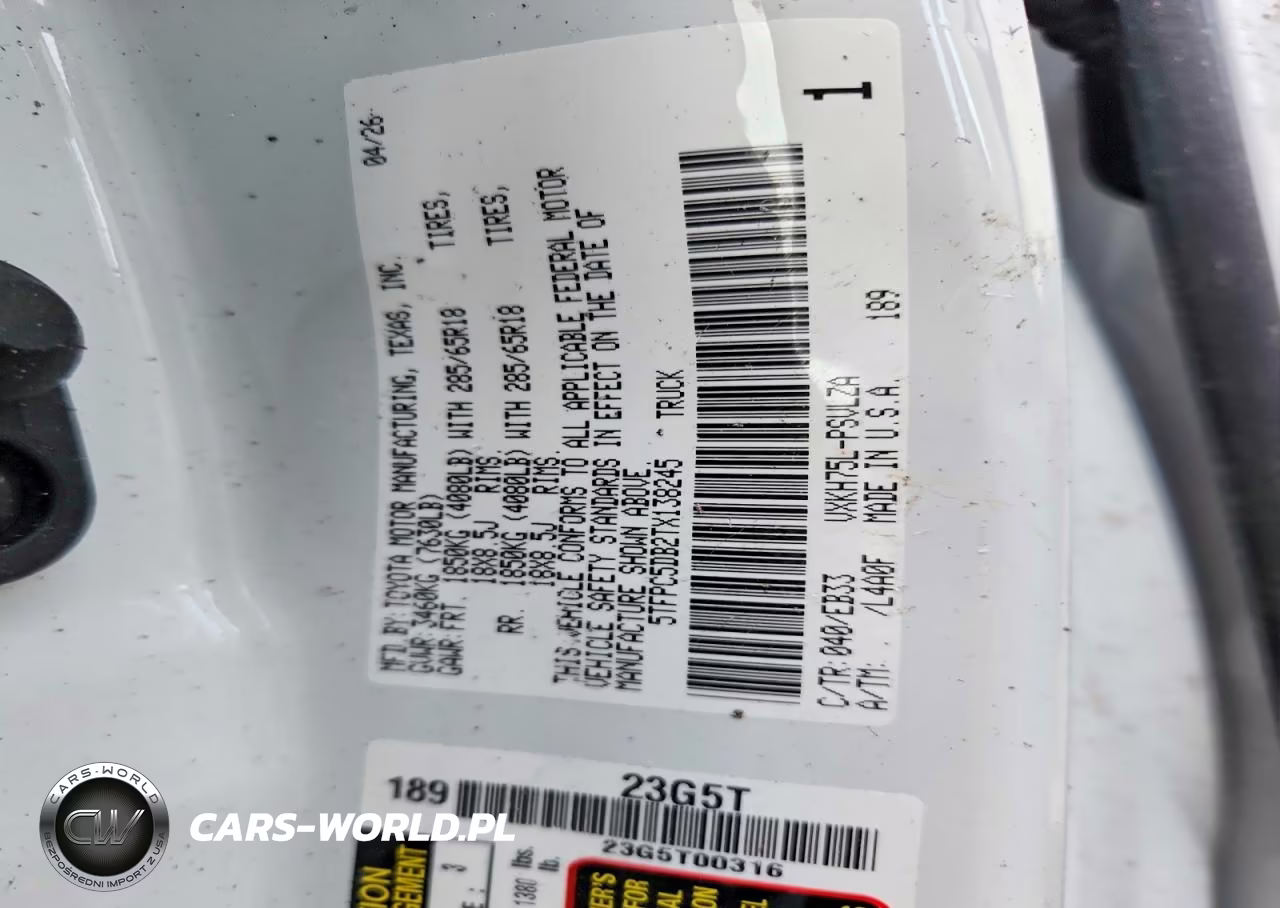 2026 Toyota Tundra Trd Pro Hv VIN:5TFPC5DB2TX138245 - 13