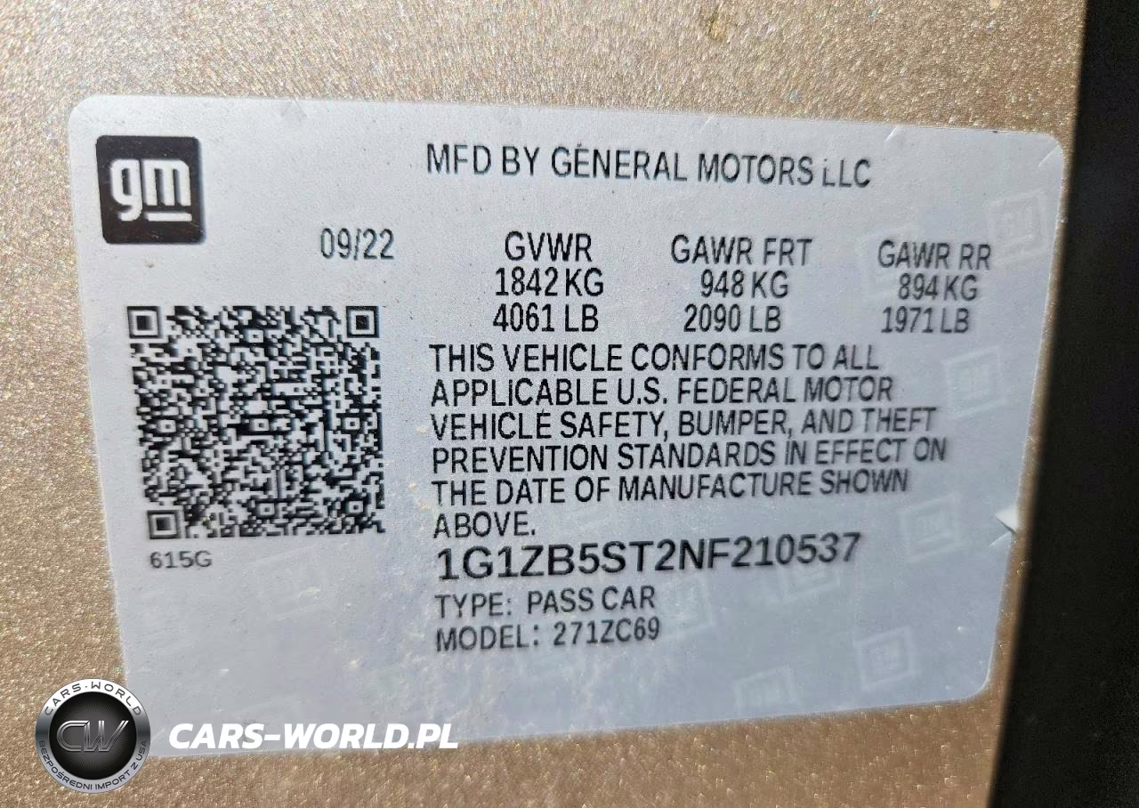 2022 Chevrolet Malibu Ls VIN:1G1ZB5ST2NF210537 - 13
