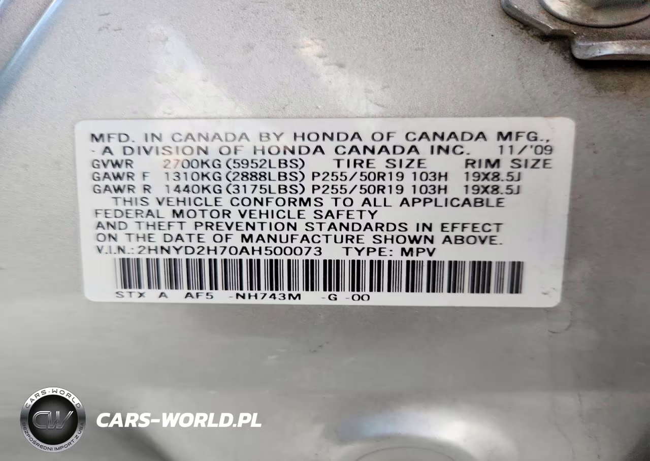 2010 Acura Mdx Advance VIN:2HNYD2H70AH500073 - 13