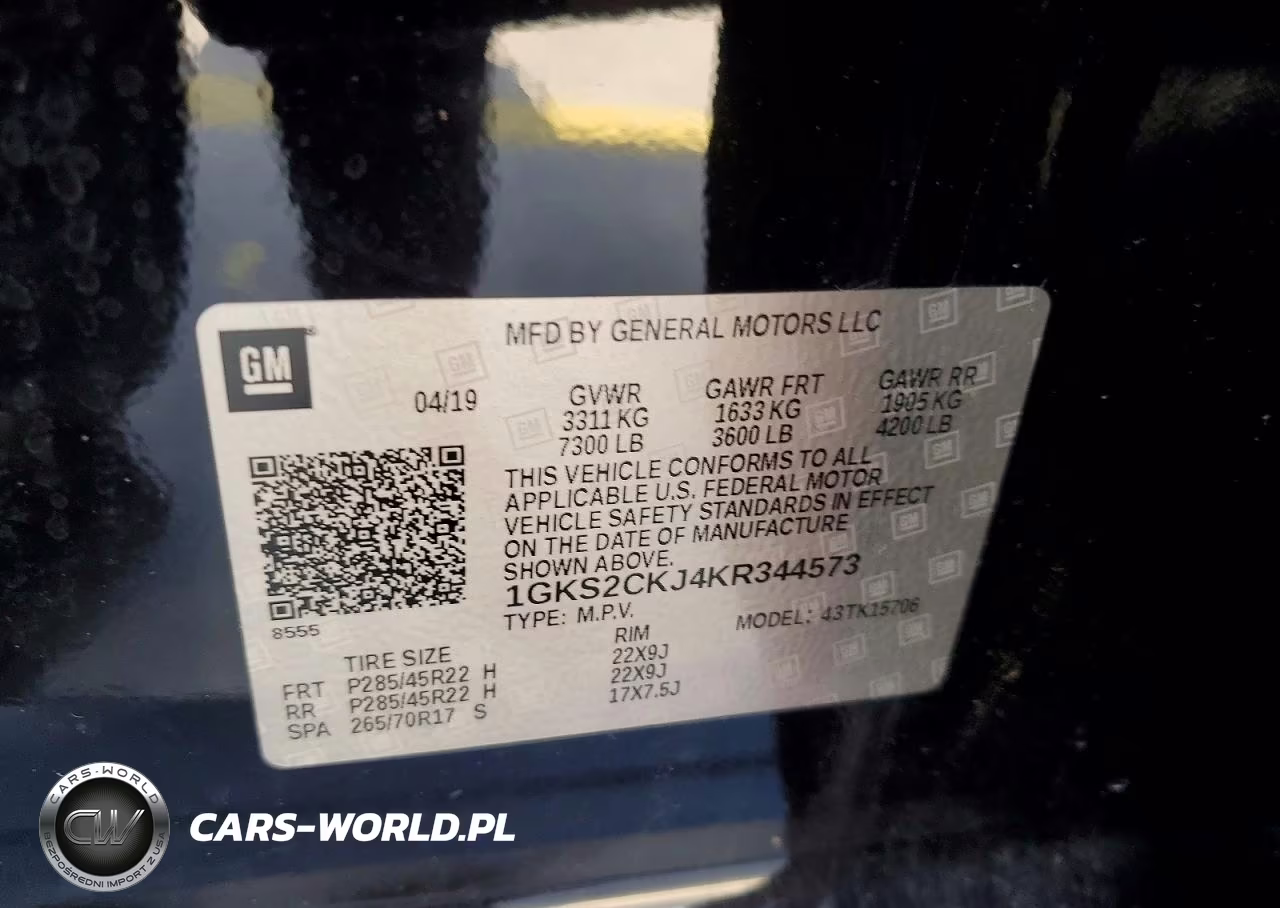 2019 GMC Yukon Denali VIN:1GKS2CKJ4KR344573 - 13