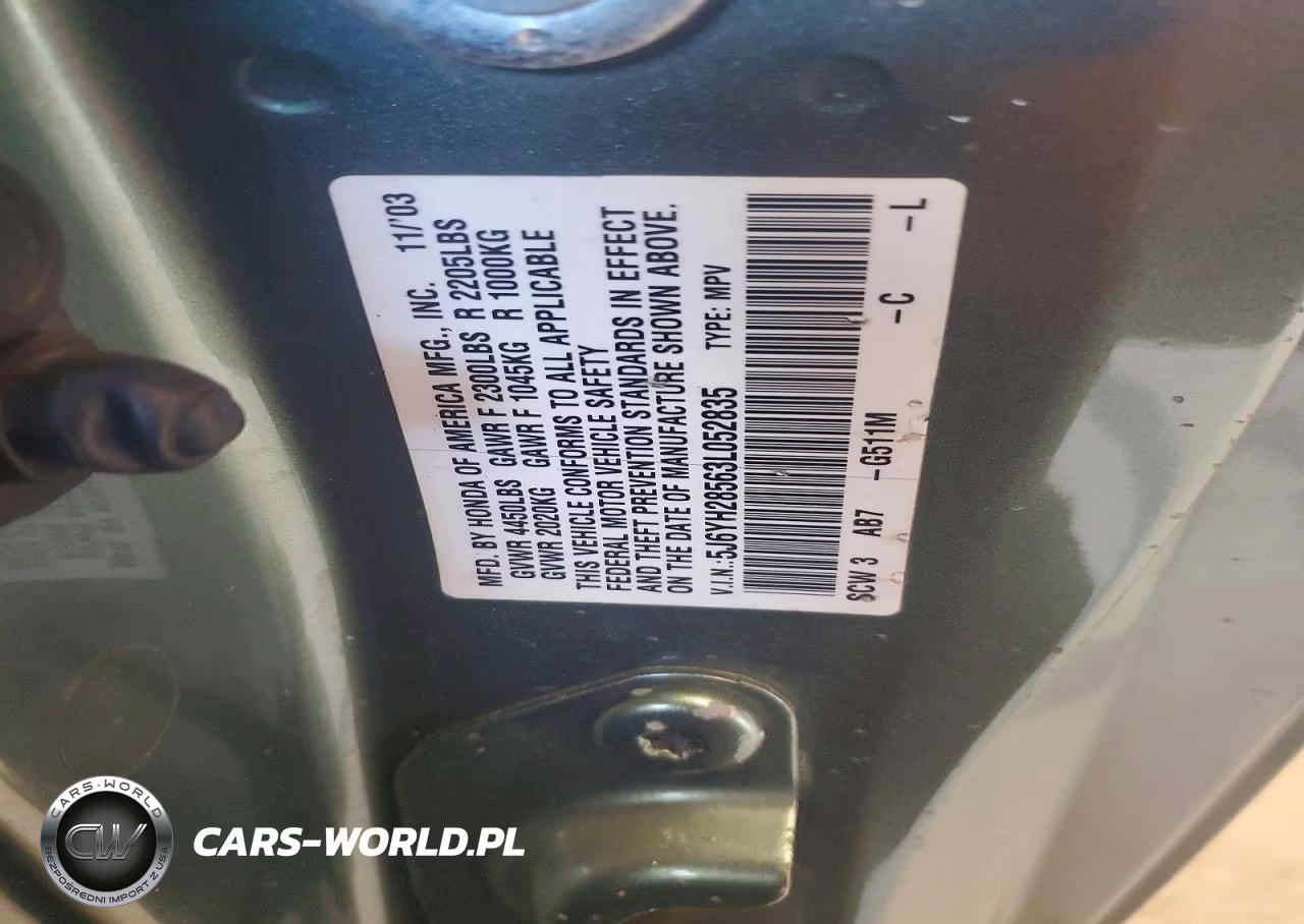 2003 Honda Element Ex VIN:5J6YH28563L052835 - 13