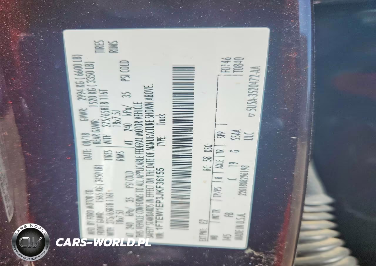 2018 Ford F150 Supercrew VIN:1FTEW1EP3JKF36155 - 13
