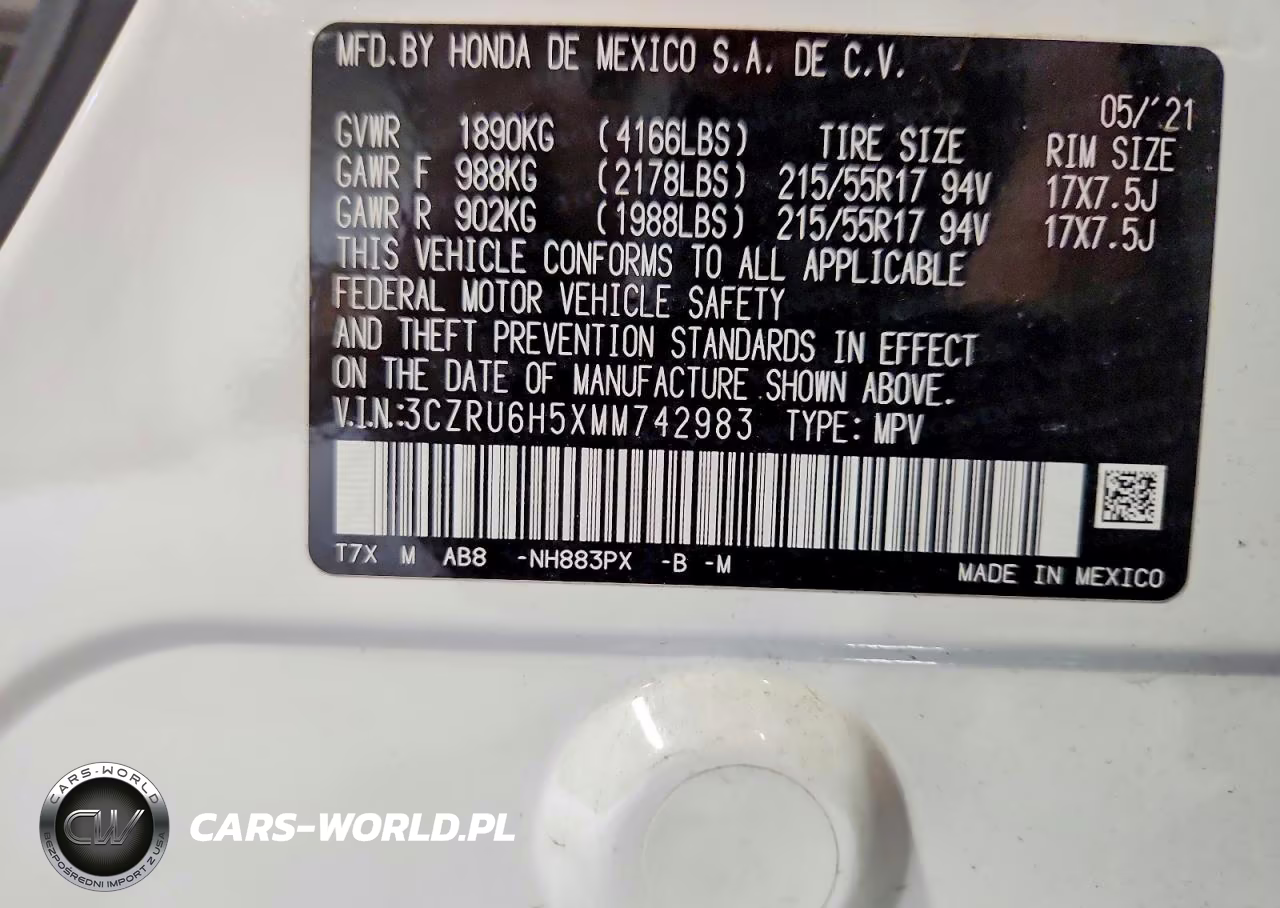 2021 Honda Hr-V Ex VIN:3CZRU6H5XMM742983 - 13