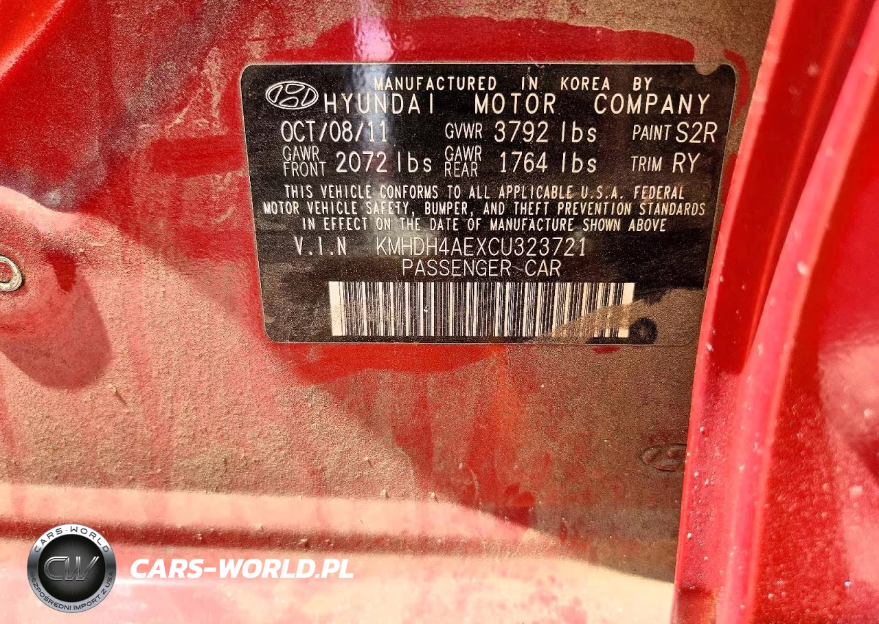 2012 Hyundai Elantra Limited VIN:KMHDH4AEXCU323721 - 13