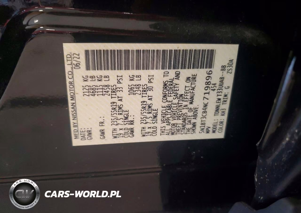 2022 Nissan Rogue Sl VIN:5N1BT3CB4NC719896 - 13