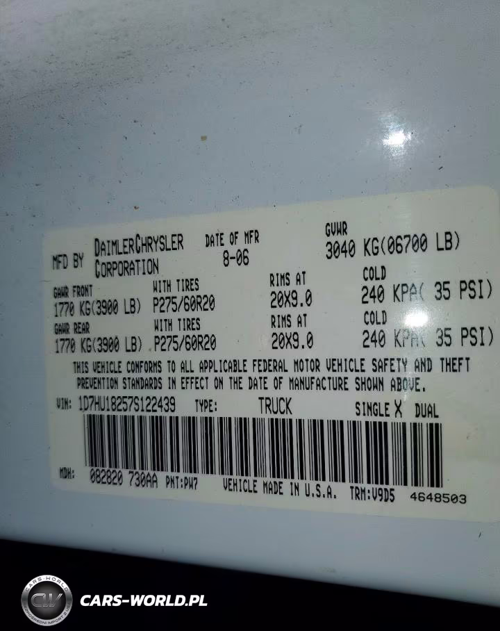 2007 Dodge Ram 1500 St VIN:1D7HU18257S122439 - 12