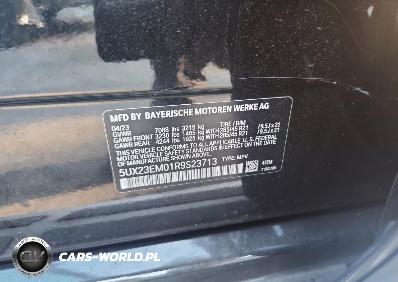 2024 BMW X7 xDrive40I VIN:5UX23EM01R9S23713 - 12