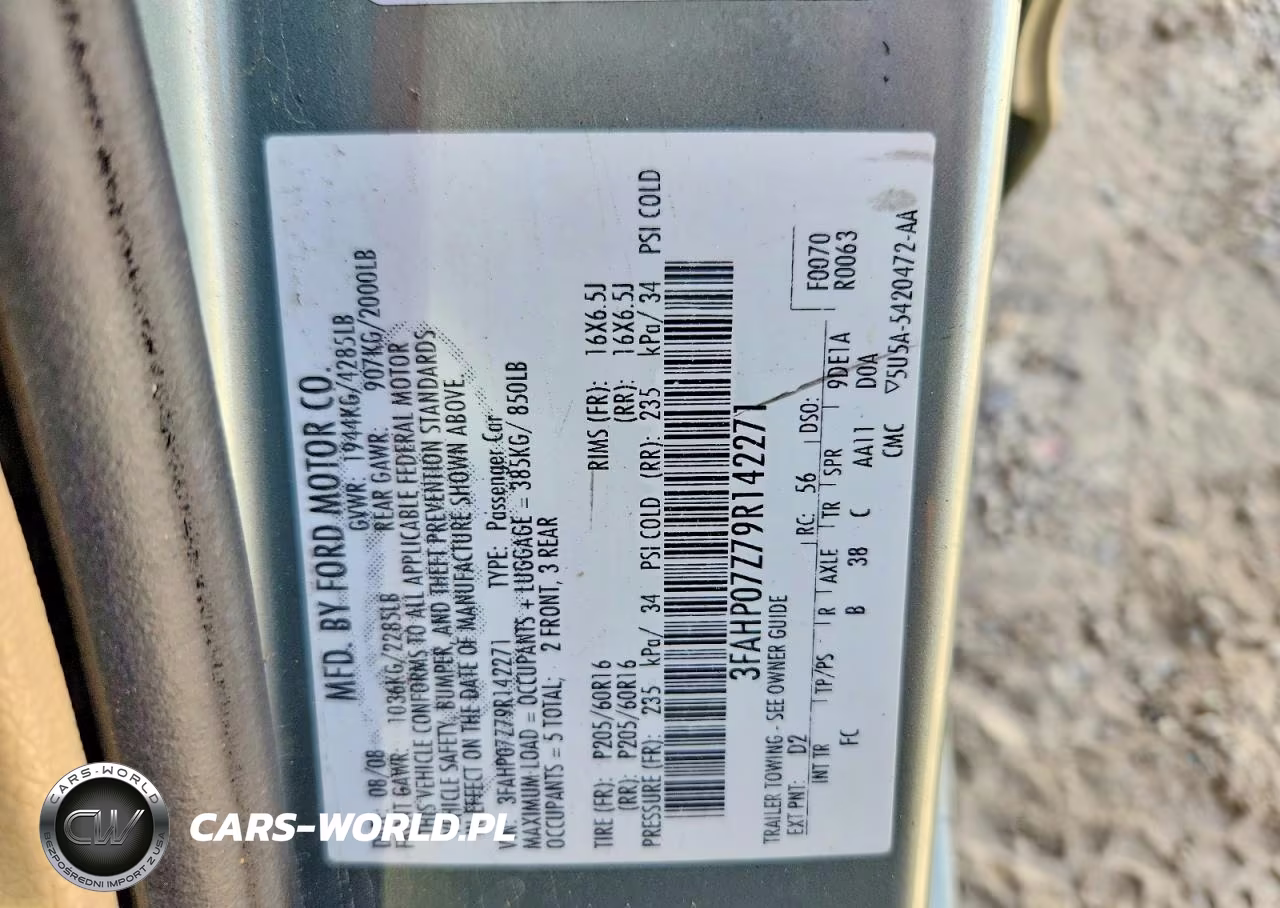 2009 Ford Fusion Se VIN:3FAHP07Z79R142271 - 12