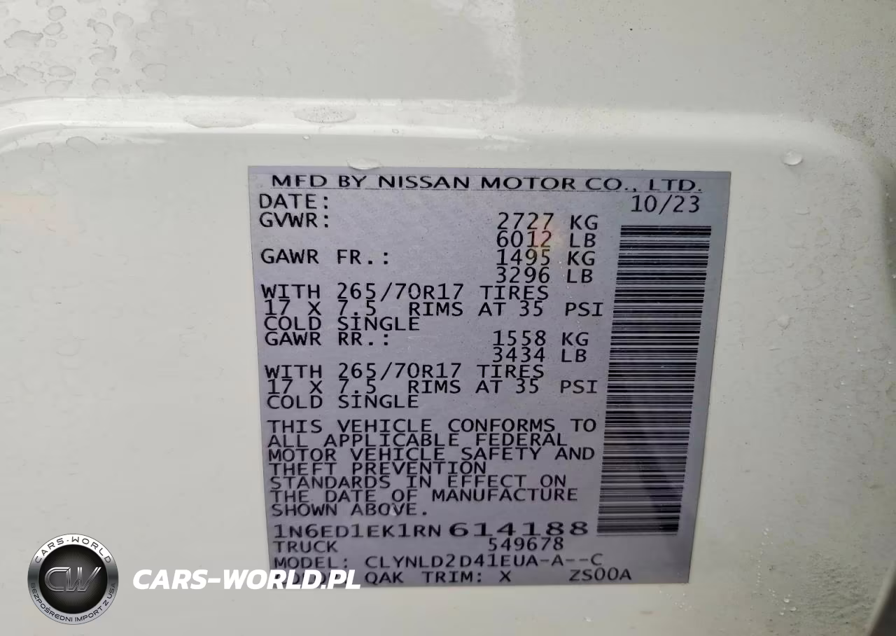 2024 Nissan Frontier Pro-4X VIN:1N6ED1EK1RN614188 - 13