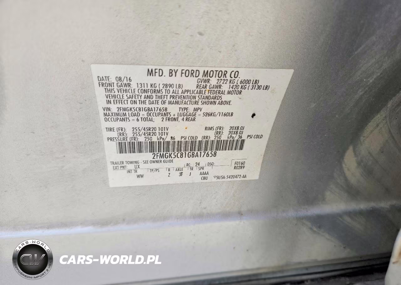 2016 Ford Flex VIN:2FMGK5C81GBA17658 - 12