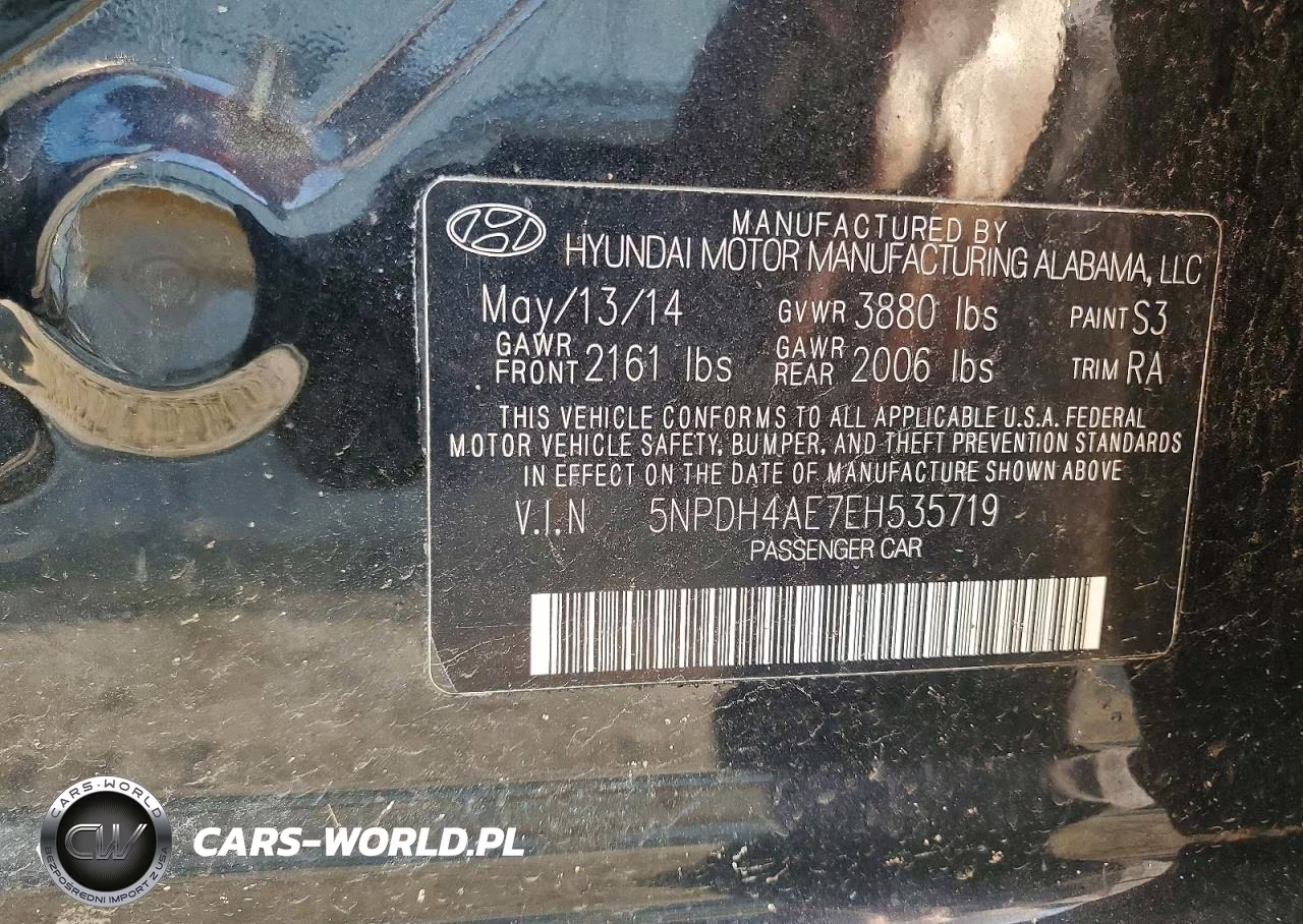 2014 Hyundai Elantra Se VIN:5NPDH4AE7EH535719 - 12
