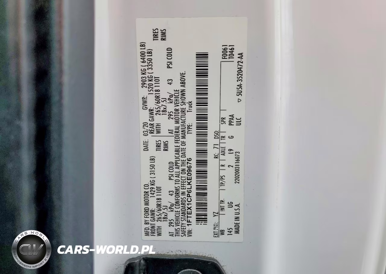 2020 Ford F150 Super Cab VIN:1FTEX1CP6LKE09676 - 12