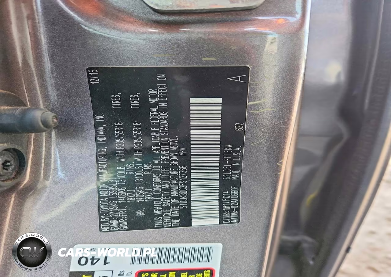 2015 Toyota Sienna Le VIN:5TDJK3DC3FS127366 - 12