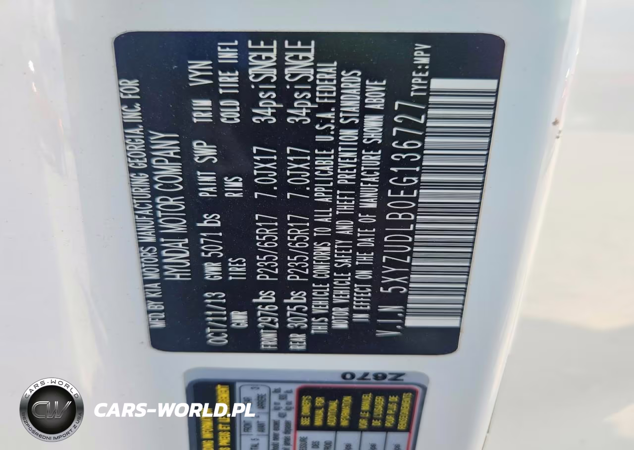 2014 Hyundai Santa Fe Sport 2.4L VIN:5XYZUDLB0EG136727 - 13