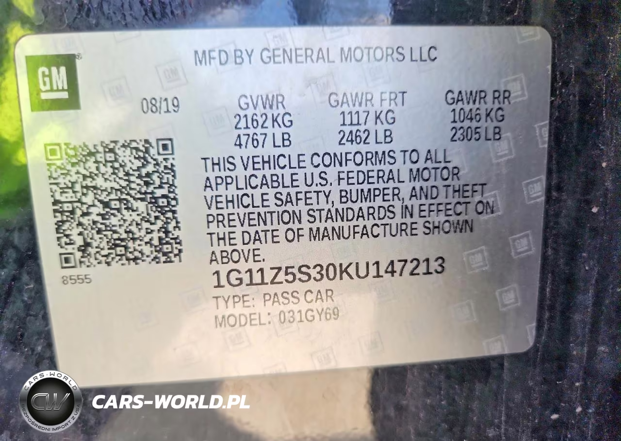 2019 Chevrolet Impala Lt VIN:1G11Z5S30KU147213 - 12