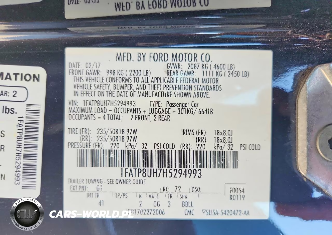 2017 Ford Mustang VIN:1FATP8UH7H5294993 - 12